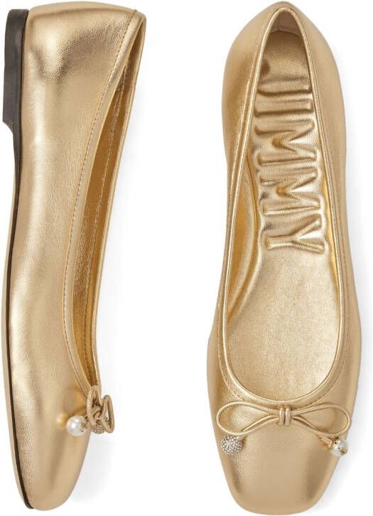 Jimmy Choo Elme ballerina's Goud