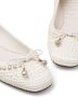 Jimmy Choo Elme ballerina's verfraaid met parel Wit - Thumbnail 5