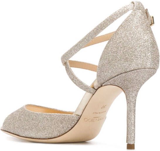 Jimmy Choo Emsy sandalen met glitter Zilver