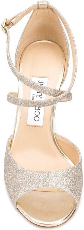 Jimmy Choo Emsy sandalen met glitter Zilver