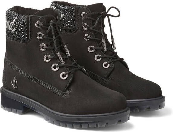 Jimmy Choo x Timberland laarzen met kristallen Zwart