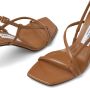 Jimmy Choo Etana 80 mm leren sandalen Bruin - Thumbnail 5