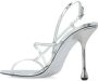 Jimmy Choo Etana 95 mm metallic sandalen Zilver - Thumbnail 3