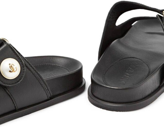 Jimmy Choo Fayence sandalen verfraaid met imitatieparel Zwart