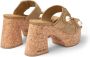 Jimmy Choo 95 mm Fayence muiltjes met sleehak Beige - Thumbnail 3