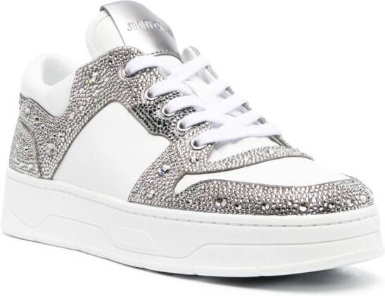 Jimmy Choo Florent leren sneakers Wit