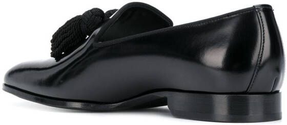 Jimmy Choo Foxley leren loafers met kwastje Zwart