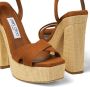 Jimmy Choo Gaia sandalen met plateauzool Bruin - Thumbnail 13