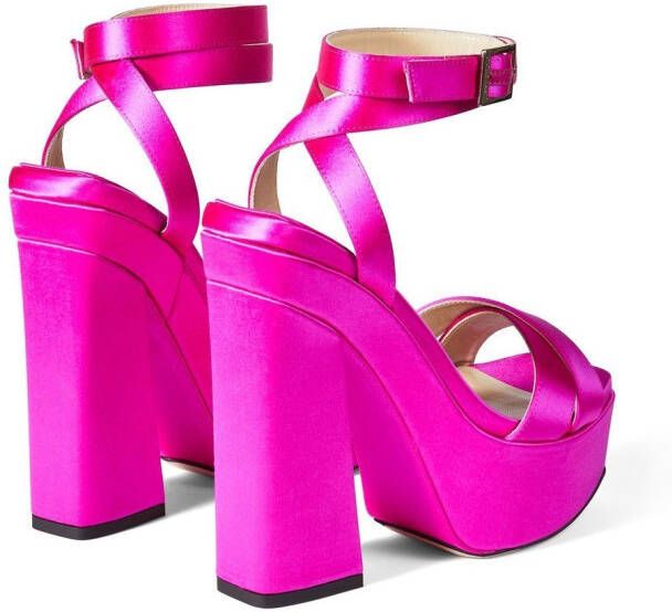 Jimmy Choo Gaia sandalen met plateauzool Roze