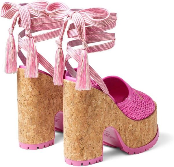 Jimmy Choo Gal sandalen met sleehak Roze
