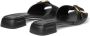 Jimmy Choo Hawke buckled leather slides Zwart - Thumbnail 3