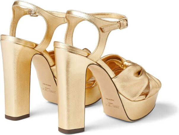 Jimmy Choo Heeloise sandalen met metallic afwerking Goud