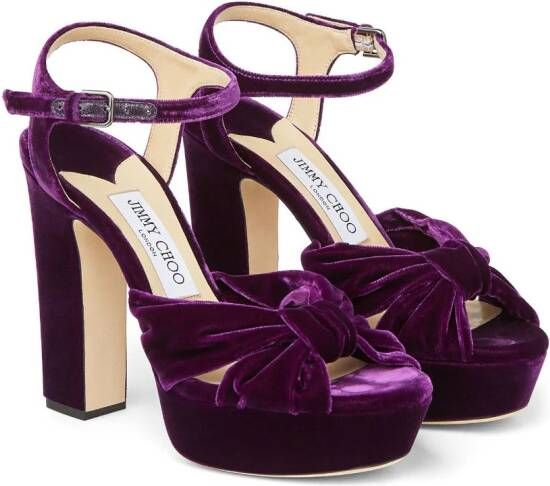 Jimmy Choo Heloise sandalen met plateauzool Paars