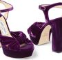 Jimmy Choo Heloise sandalen met plateauzool Paars - Thumbnail 5