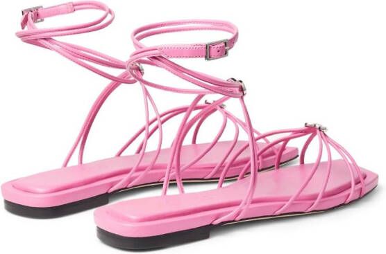 Jimmy Choo Indiya flat strappy sandals Roze