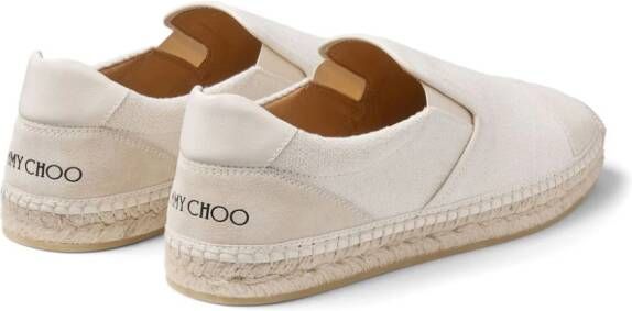 Jimmy Choo Ivan canvas espadrilles Wit