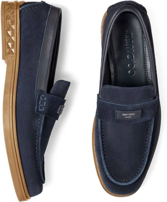 Jimmy Choo Josh Driver suède loafers Blauw