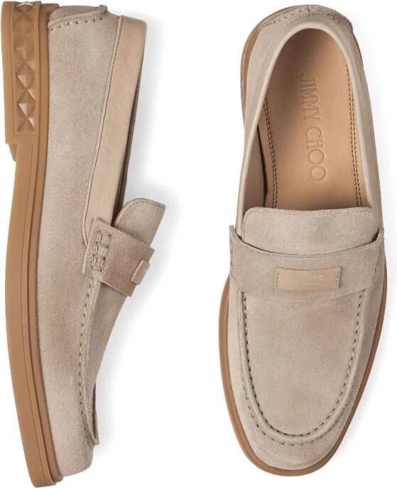 Jimmy Choo Josh Driver suède loafers Beige