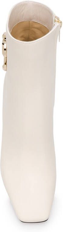 Jimmy Choo Laarsjes met logo Wit