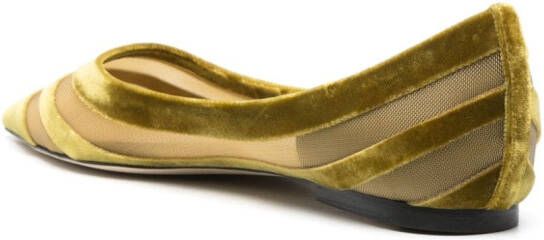 Jimmy Choo Love Flat ballerina's Groen