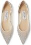 Jimmy Choo Love ballerina's verfraaid met kristallen Wit - Thumbnail 3