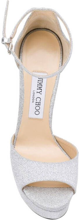 Jimmy Choo Max sandalen met glitter Metallic