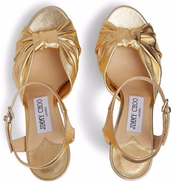 Jimmy Choo Metallic sandalen Goud