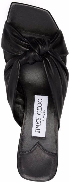 Jimmy Choo Muiltjes met geknoopt detail Zwart