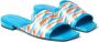 Jimmy Choo Nako slippers met print Blauw - Thumbnail 2