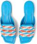 Jimmy Choo Nako slippers met print Blauw - Thumbnail 4