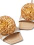 Jimmy Choo Nako muiltjes met pompon Beige - Thumbnail 4