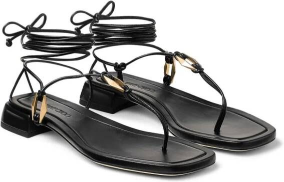 Jimmy Choo Onyxia leren sandalen Zwart