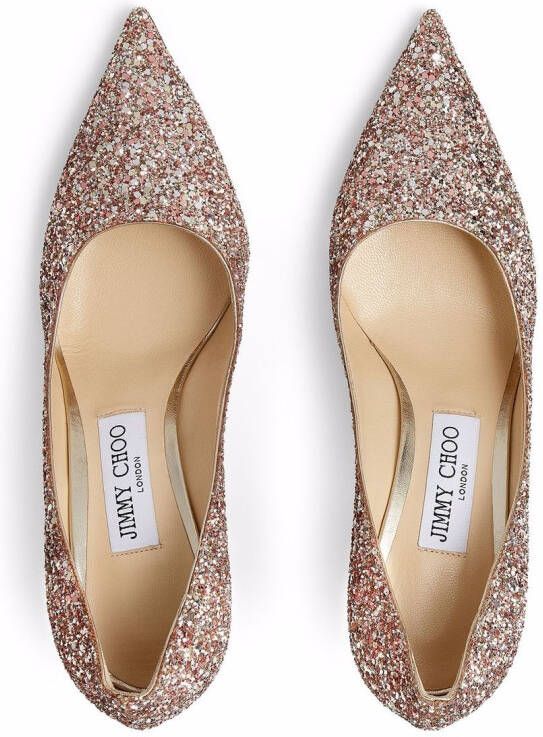 Jimmy Choo Pumps met glitter Roze