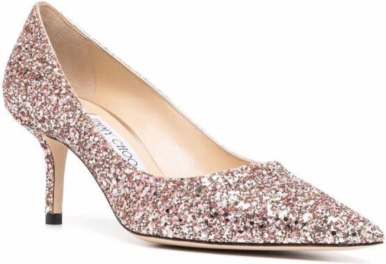 Jimmy Choo Pumps met glitter Roze