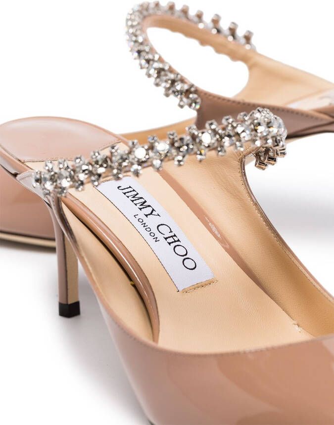 Jimmy Choo Bing pumps met verfraaid bandje Beige