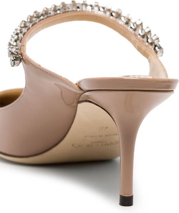 Jimmy Choo Bing pumps met verfraaid bandje Beige