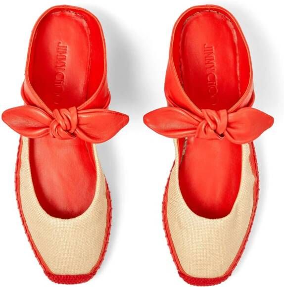 Jimmy Choo Reka geweven espadrilles Rood