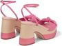 Jimmy Choo Rica leren 95mm sandalen met plateauzool Roze - Thumbnail 3