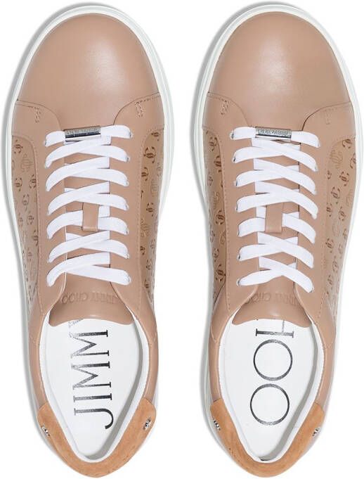 Jimmy Choo Rome sneakers met jacquard Beige