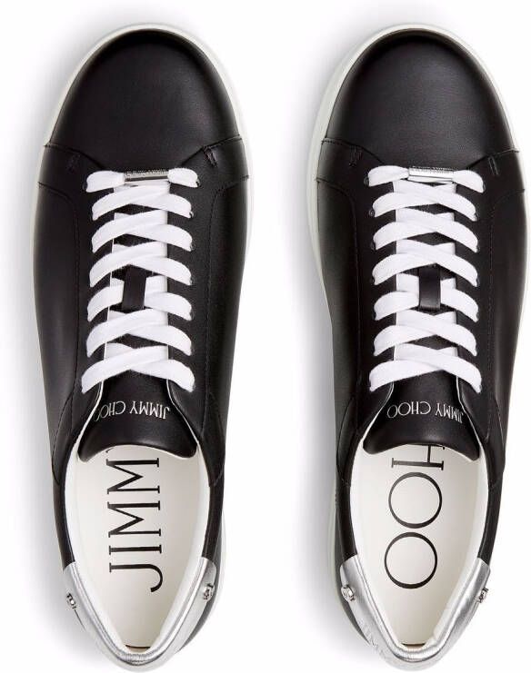 Jimmy Choo Rome M leren sneakers Zwart