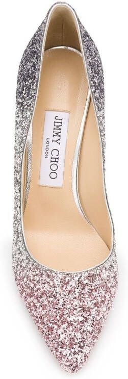 Jimmy Choo Romy pumps met glitter Zilver