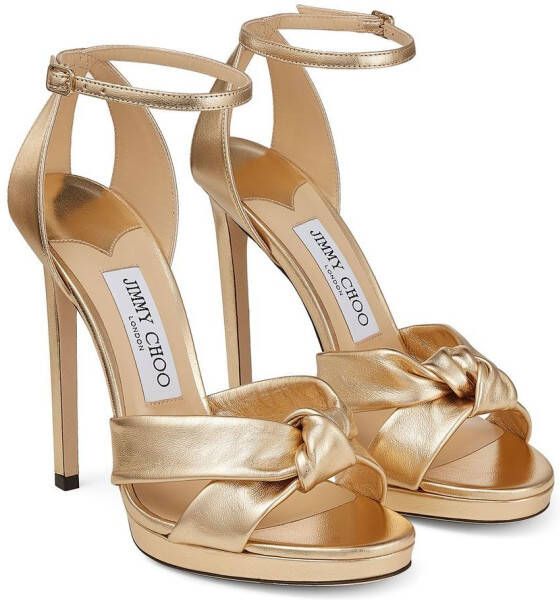 Jimmy Choo Rosie metallic sandalen Goud