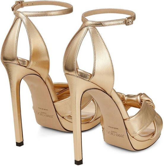 Jimmy Choo Rosie metallic sandalen Goud