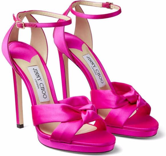 Jimmy Choo Rosie sandalen met satijnen afwerking Roze