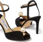 Jimmy Choo Sacora sandalen verfraaid met parels Zwart - Thumbnail 4