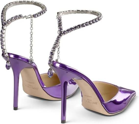 Jimmy Choo Saeda pumps verfraaid met kristallen Paars