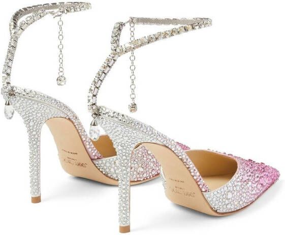 Jimmy Choo Saeda pumps verfraaid met kristallen Roze