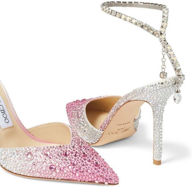 Jimmy Choo Saeda pumps verfraaid met kristallen Roze