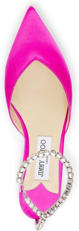 Jimmy Choo Saeda pumps verfraaid met kristallen Roze