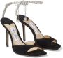 Jimmy Choo Suède Sandalen met Juweelgesp Black Dames - Thumbnail 2